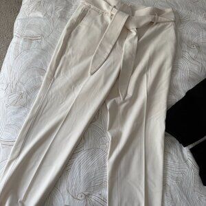 DKNY Trendy White Work Pants Size 10